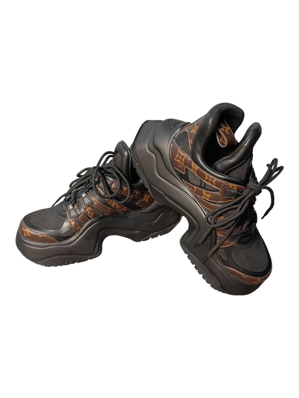 Louis Vuitton Archlight Black & Brown Monogram Chunky Sneakers
